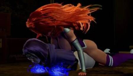 Starfire X Raven Futa Anal Titans