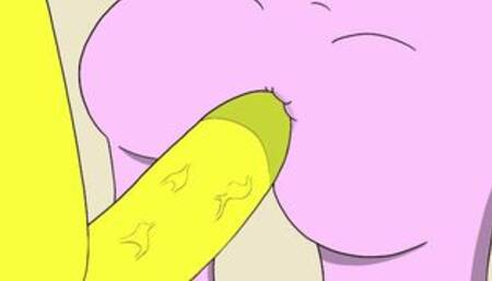 Princess Bubblegum Fucked in the Ass by a Banana Guard