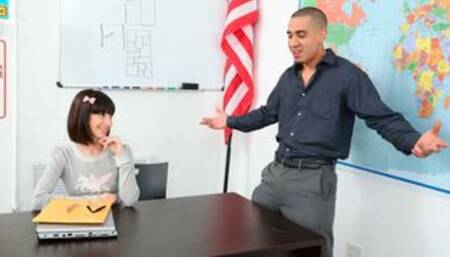 Nora Doll fucking in the classroom with her petite