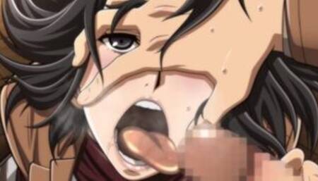 ATTACK ON TITAN - MIKASA ACKERMAN EATS CUM