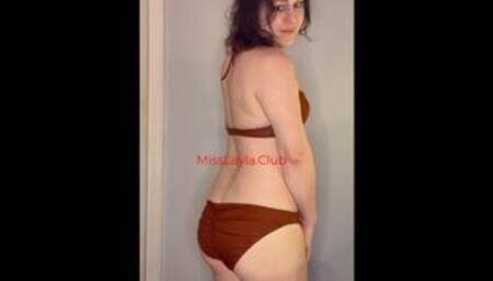 Transwoman Bikini Flops Her Ladycock and Teases You with Her Alluring Smile
