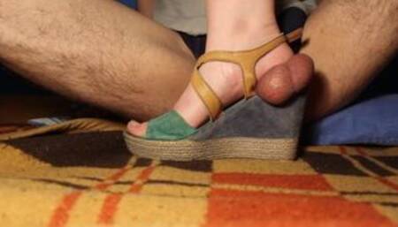 Destroying your delicate testicles under my feet (Ballbusting trampling preview)