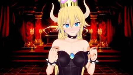 BOWSETTE BOUNCES ON COCK (3D Hentai)
