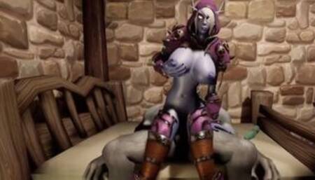 Nightelf Rides a Werewolf in her dungeon | Warcraft Parody