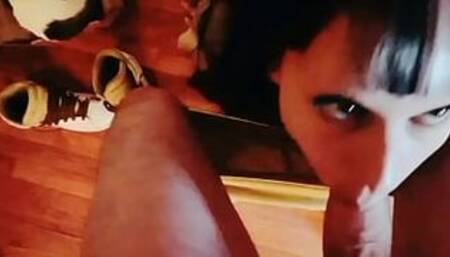 Twitch streamer sucks monster cock swallows big load