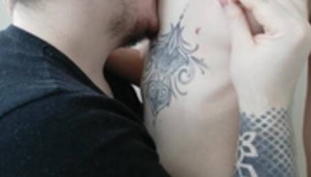 caresses and licks my nipples, loud moaning - Sunako_Kirishiki