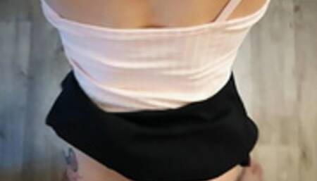 babe in a skirt no panties was fucked, facial - Sunako_Kirishiki