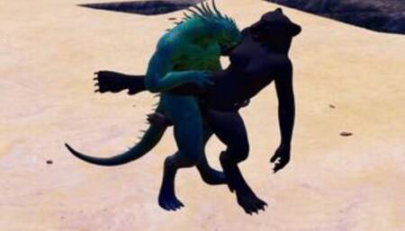 Furry kitty and the alien dragon | Wild life