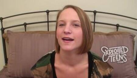 Watch this brand new teen deep throat a fat cock