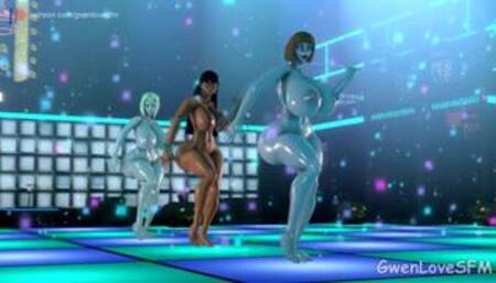 Tsunade, Chell, Maddie Sexy Thick girls Halloween dance (SFM Animation)