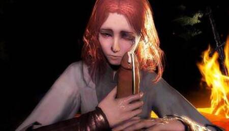 RANNI THE WITCH LOVES MILKING THE PLAYERS STIFF COCK, BUT RANNI IS SAD, BECAUSE SHE FIENDS FOR CUM