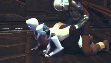 Din Djarin having fun with 2 Haydee Robots | Starwars The Mandalorian & Haydee Crossover parody