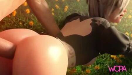 NieR 2b having anal sex in public - [ WOPA ] 3D HD