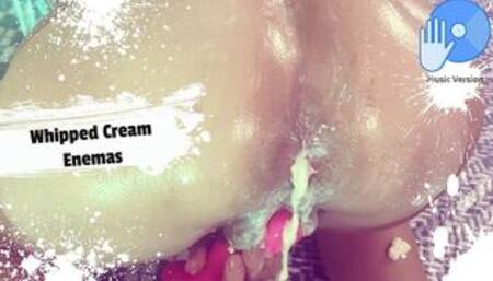 Ass Food Experiments - Intense ORGASM with Whipped CREAM ENEMAS