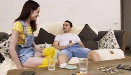 Devious Russian Fellow Lures Naive Stepsister into Taboo Sex