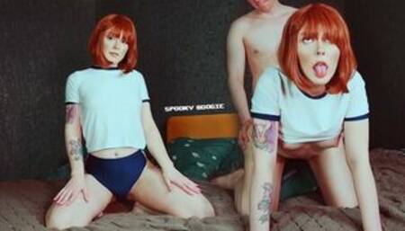 MY HORNY ACADEMY: Anal training and cum on feet with Ochako Uraraka - Spooky Boogie MHA Cosplay