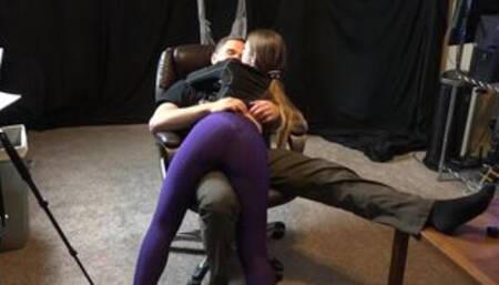 Barely Safe For Work Humping My Leg Intense Makeout and Grabbing Behind The Scenes