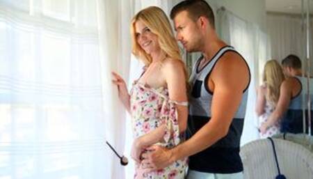 Beautiful blonde hottie Nikki Sweet screwed in the cowgirl pose