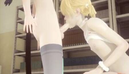 Yaoi Femboy - Cole blowjob and fucked by catboy femboy