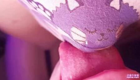 Her wet Kitten panties have to be licked dry