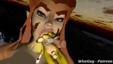 Giantess Furry Pumyra Fucks and Vores Cheetara with Tygra (ALL POV)