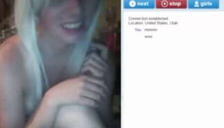 Omegle - Hot Blonde taking Demands with Sound