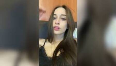 Russian girl with amazing boobs masturbating