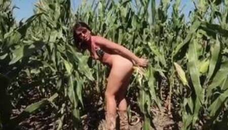 Riley Jacobs back at it checking the corn