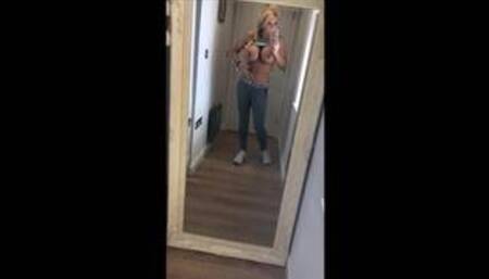 Mirror Monday gym selfie video getting naked