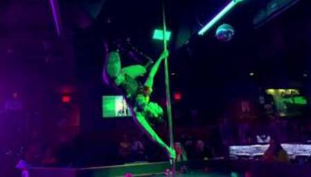 Tall Tantalizing Tattooed Temptress Rainbow Sugar Scull Full Stage Strip Show