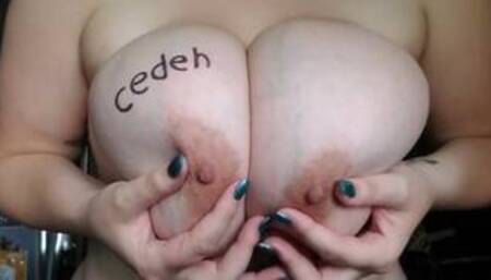 Teasing Her Natural H Cup Tits! Huge Boobs! Ladies of Cedeh - Purplezebra_