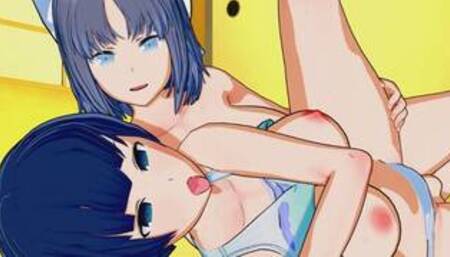 Senran Kagura - Yozakura X Futa Yumi 3D Hentai