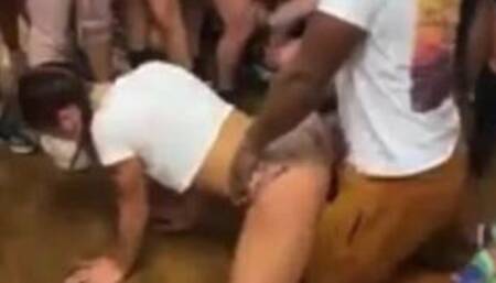 Nasty Nass humped infront of people twerk grinding on black guy
