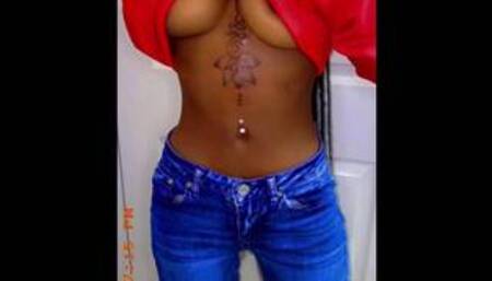 KAYLA NICOLE JONES NIP SLIP SHOWING OFF NEW TATTOO