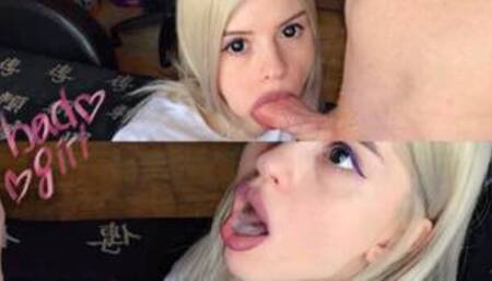 Fucks the blonde 18 y.o. in the mouth, oral creampie - Freya Stein
