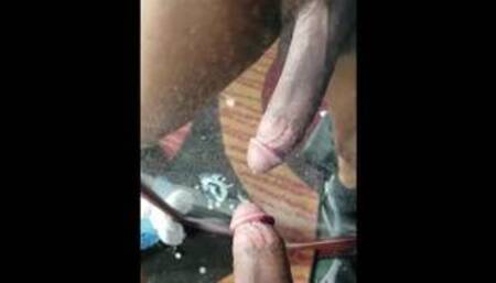 huge cum load all over mirror nice and thick