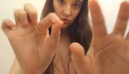 Nude ASMR! Whispering, Stippling, Mouth Sounds, Hand Movements & TITS!