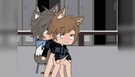 Two wolf boys fuck in a locker room Gacha Gay